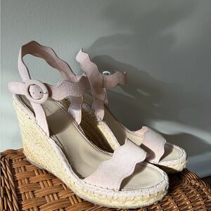 Marc Fisher Pink Wedge Sandals